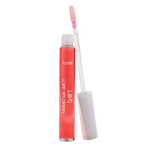 tarte maracuja juicy lip &amp; cheek shift – pH-Powered Lip Gloss Balm with Vitamin E &amp; Hyaluronic Acid for Smooth, Moisturized Lips &amp; Cheek Tint Blush, Vegan &amp; Cruelty-Free
