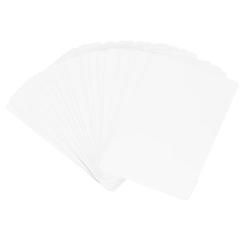 PATIKIL Tarjetas PVC en blanco, paquete 20 tarjetas identificación plástico para inyección tinta CR80 30 MIL blancas, tarjetas visita imprimibles impermeables doble cara s, blancas