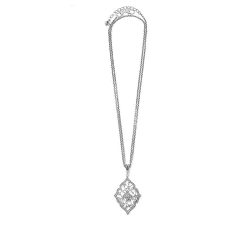 Brighton empress silver crystal necklace2