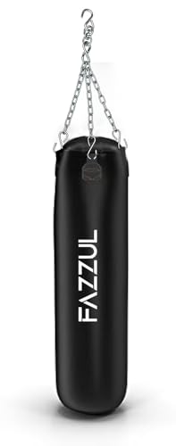 Image of Punching Bag Boxing Bag for Home Gym Heavy Duty Punching Bag with Stainless Steel Hanging Chain 2Feet Unfilled Synthetic Leather and Hand Wrap for (MMA,Kickboxing,Muay Thai,Taekwondo,Judo,Karate)
