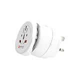 SKROSS Combo World to UK Adaptador de viaje – Adaptador universal para dispositivos de 2 y 3 polos de más de 220 destinos, diseñado en Suiza para Reino Unido y Europa (tipo G, E y F)