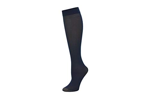 Image of Winterlace Queen Size Trouser Socks Womens 6 Pairs Plus Stretchy Opaque Knee High Wide Calf Nylon Spandex Dress Sock