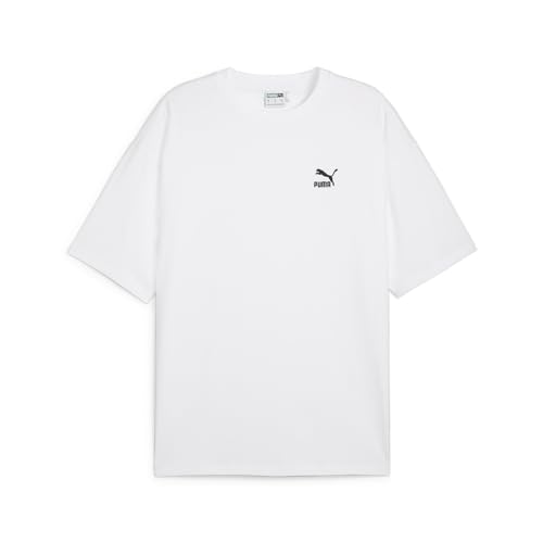 Image of PUMA Mens Better Classics Oversized Logo Crew Neck Short Sleeve Casual Tops Casual