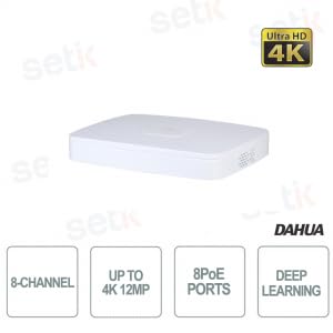 NVR Dahua 8 Canali 4K Serie 4 - NVR4108-4KS3 Per Videocamere IP Fino A 12MP, Con HDD 20TB - Foto 10