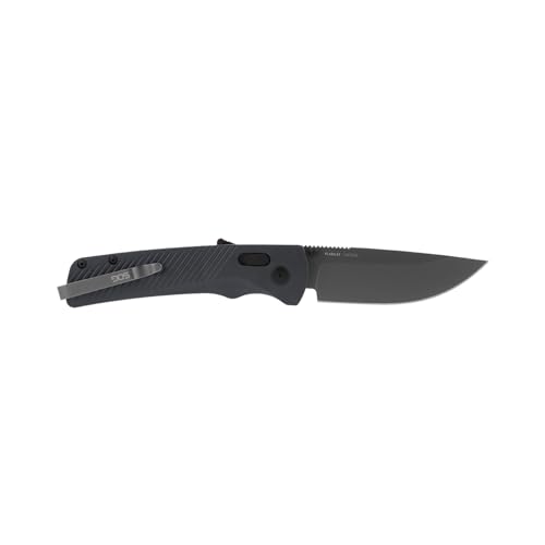 SOG Flash AT Daily Carry Ambidextrous Straight Pocket Folding Knife| Ergonomic Handle & Deep-Carry Clip | D2 Steel Blade, Urban Grey - Image 2