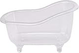 Transparent Color Mini Bathtub Sundries Storage Box Jewelry Storage Small Box Makeup Organizer Container Desktop Storage,Clothing and Closet Storage Storage and Organization Home and Kitchen