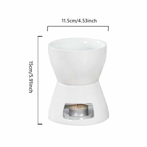 Chocolate Melting Pot Cheese Butter Warmer Dining Tea Light Porcelain Melting Pot for Dessert Snack Kitchen Appliances Dinner