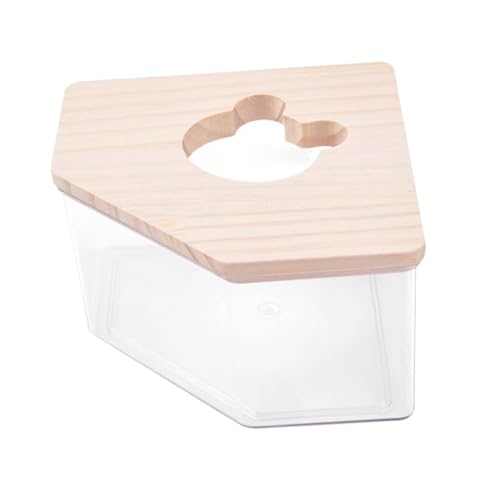 Loigohon ハムスター用バストイレ 穴掘り可能 アクリル製 ブラウン 小動物用砂浴び容器 for ハムスター との互換性あり (L)