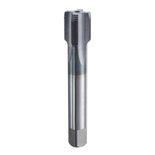 Image of sourcing map 3/4"-24 UNS Thread Tap 6542 Cobalt High-Speed Steel TiCN Coated Plug Tap Right Hand Flat Head 4 Straight Flutes Screw Threading Hand Tap