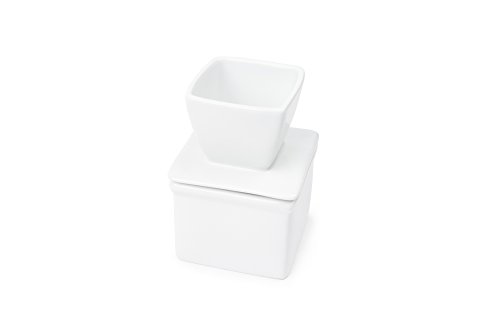 Fox Run Butter Keeper Porcelain, 3.75 x 3.75 x 5.5, White