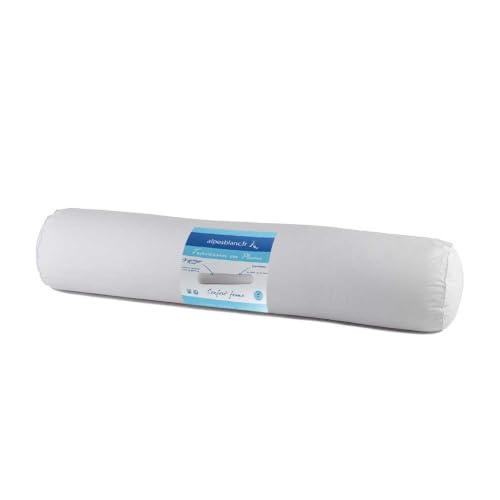 Alpes Blanc - Traversin de plumas de pato - 180 cm - Soporte medio firme y un hogar esponjoso - Confort y calidad francesa