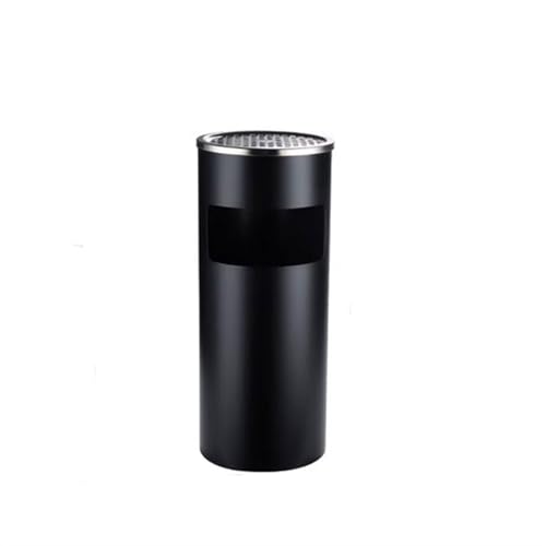 DFEDHF Garbage Cans Stainless Steel Garbage Can Commercial Vertical Cigarette Butt Column Outdoor Smoking Area Elevator Entrance Extinguisher Can Outside Trash Bin(A-One Size)
