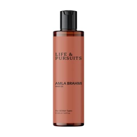 Life & Pursuits Amla Brahmi Hair Oil for Hair Growth - 200 ml Natural & Organic Hair Oil with Coconut, Castor, and Sesame for Strong & Thick Hair (Packaging May Vary) Cover