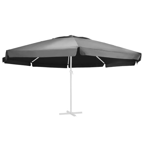 Tissu de remplacement pour parasol d extérieur anthracite 600cm toile de rechange grand parasol