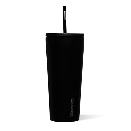 Corkcicle Cold Cup Insulated Tumbler with Straw - Keeps Drinks