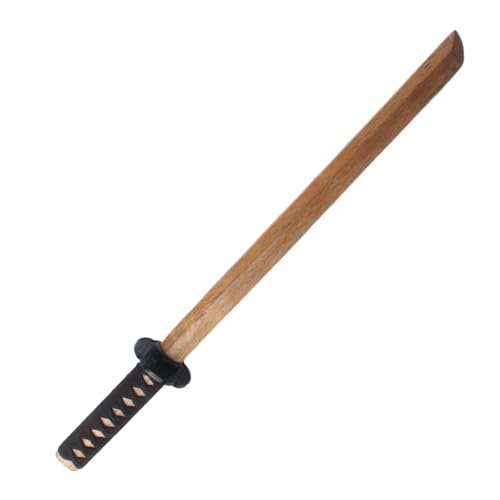 Espada katana de madera de tamaño pequeño y corto, entrenamiento de lucha con espadas kendo, espada samurái, cosplay de juegos de rol Iaido boks (amarillo, 80 cm)