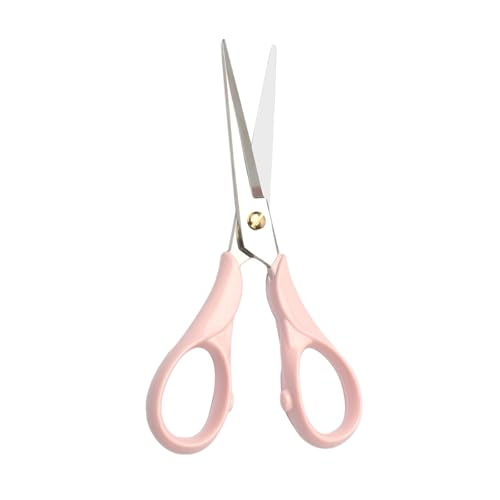 NatSumeBasics Forbici da ufficio da 16,5 cm, colore rosa, con corpo rotondo, multiuso, forbici professionali per sarti e sarti (rosa)