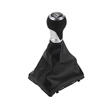 6 Speed Manual Gear Shift Knob with Cover for Audi A4 B8 No.8K0863278H | Gearbox Stick Shifter Lever Knob Faux Leather Plastic 1Pcs