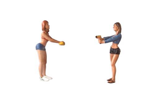 Set 2 Figuras Car Wash Girls American Diorama 1:43 38356