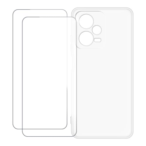 UOGNADGD Xiaomi Redmi Note 12 Explorer 5G �Ƃ̌݊������� �J�X�^���J���t���P�[�X�{�����K���X�ی�t�B����2���t�� ? �Ռ��z�������h�~ (�N���A)