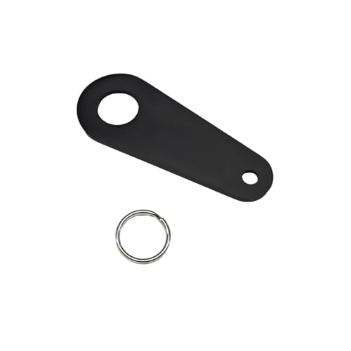 KVAEY Motorcycle Bell Hanger, Good Luck Riding Motor Hanger with Split Ring, Metal Biker Bell Hanger Fits for Most Bells (Black, Style B)