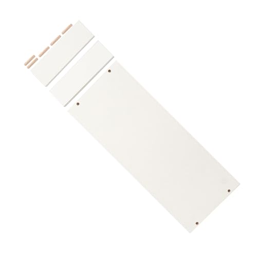 Support étagère de rangement surélevée écran bois blanc IMIKEYA - 8