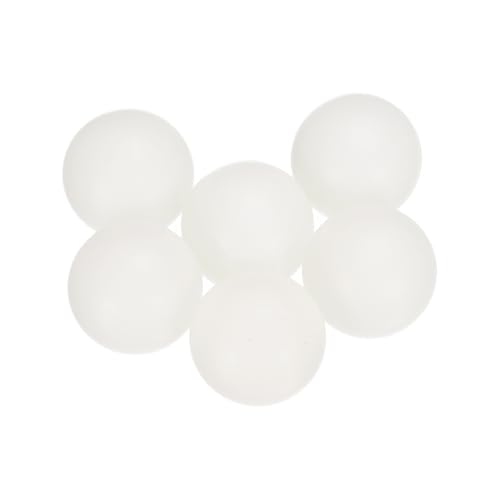 uxcell 6pcs Nylon Bearing Balls 20mm Solid Plastic Balls, G1 Precision Bearing Ball Frosted Surface, White