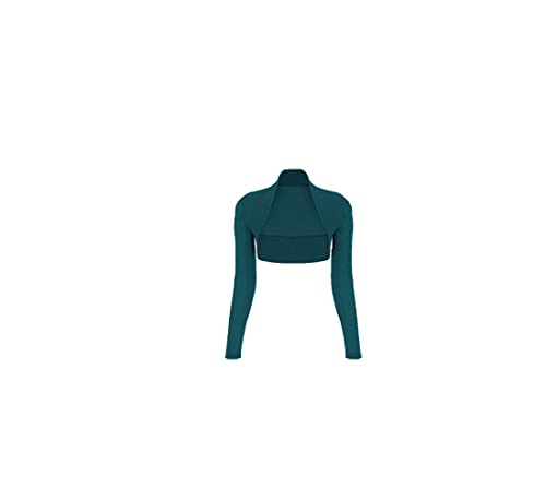 Torera para mujeres y niñas evita el frío en brazos con estilo teal M/L