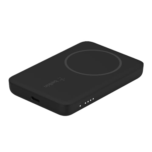 Belkin Quick Charge Magnetic Wireless Power Bank 2500mAh, Sleek Design for iPhone 12/12 Pro/ 12 Pro Max/ 12 Mini Compatible with Magsafe Covers - Black (BPD002) view 1