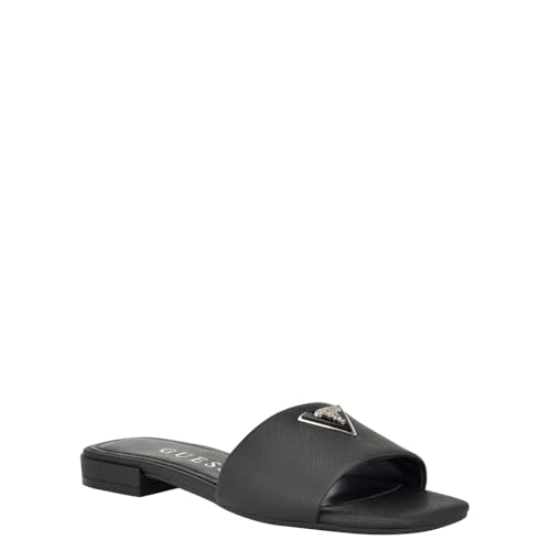 GUESS Damen Tamsea Flache Sandale, Schwarz 001, 39.5 EU