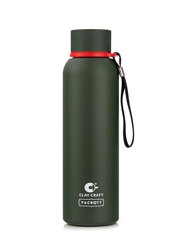 Image of CLAY CRAFT VACBOTT Everest Hike Double Wall|18 Hours Hot and 24 Hours|Cold Water Bottle Vacuum Insulated Flask Bottle 700ml|Leak Proof|BPA-Free| BIS Certified| Made in India|1 Year Limited Warranty