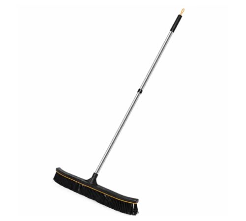 VENTEO - Balai Pro Brosse Extérieur | Balai Brosse Sol Dur Extérieur | Manche Télescopique | Tête XXL, Poils Longs Renforcés | Balayage Efficace et...