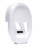 LED Selfie Ring Light, Rechargeable Mini Clip-on Phone, Tablet, Laptop, Camera Lighting with 3 Brightness Levels (White)