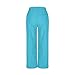 bawilom Corduroy Pants for Women Casual High Waisted Drawstring Stretchy Fashion Loose Fit Wide Leg Pants with Pockets Sky Blue