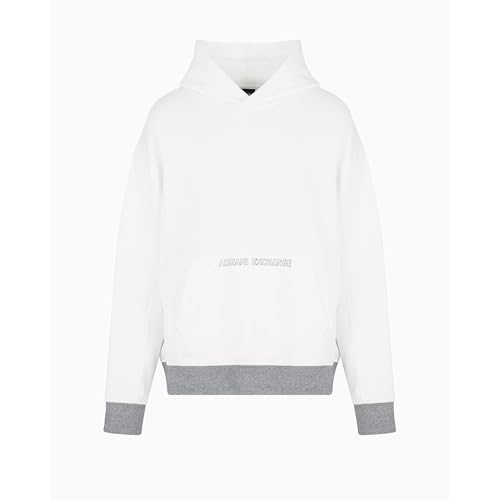 Armani Exchange Men's Textured Logo Stretch Bonded Cotton Hooded Sweatshirt3