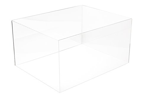 Better Display Cases Versatile Acrylic Display Case - Large Rectangle Box With Mirror And Turf Base 15.25" X 12" X 8" (A026-Mtb) #TOP7