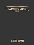 Columnar Book: 4 Column Ledger for Accounting Record Keeping: Personal & Business use
