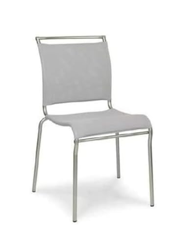 Connubia Set 2 Sedie Air CB93 Impilabile Struttura P95 mt. ACCIAIO SATINATO Sedile 450 Net STEEL