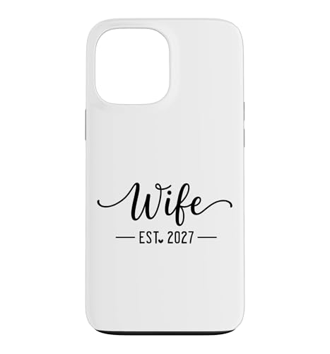 Wife Est 2027 �v�ƌ��������΂���̃n�l���[���E�F�f�B���O �X�}�z�P�[�X iPhone 13 Pro Max �p