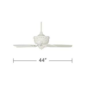 Casa Vieja 44" Casa Deville Rustic Shabby Chic Country Cottage Indoor Ceiling Fan Vintage Antique Rubbed White Five Blade for House Bedroom Living Room Home Kitchen Family Dining Office Casa Vieja 44 Casa Deville Rustic Shabby Chic Country Cottage Indoor Ceiling Fan Vintage Antique Rubbed White Five Blade for House Bedroom Living Room Home Kitchen Family Dining Office