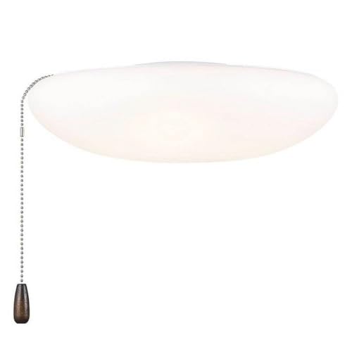 Kichler Universal LED Fan Light Kit 14 in CCT Selectable 3100 Lumens Dimmable Ceiling Fan Light Fixture with White Diffuser for Living Room Bedroom Kitchen, 380981 by Kichler - Used condition - US$60.90