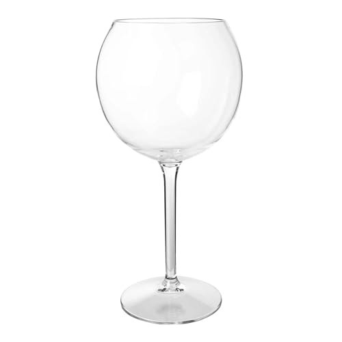 2X Grande Transparente Plástico Duro Reutilizable Ginebra Globo Vasos de Cóctel 600ml (por Feliz Cristal)
