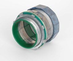 Bridgeport 251-RT2 Compression Connector, 3/4 in Trade, Die Cast Zinc, Ball Burnished/Mirror Smooth