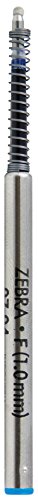 Zebra F-Series Ballpoint Stainless Steel Pen Refill, Medium Point, 1.0Mm, 2-Count, Various Color #TOP1