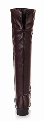 Ace Shock Men's Cosplay Boots Knee High Equestrian Boots Costume Shoes (10.5, Brown) #TOP4