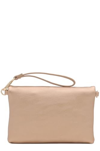 Image of FashionPuzzle Envelope Wristlet Clutch Crossbody Bag with Chain Strap