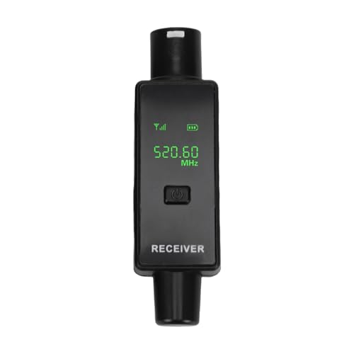 XLR Wireless Microphone System 2.4GHz XLR Wireless Mic Adapter Transmitter Receiver 24bit 48kHz 164ft Recargable Plug On para sistema PA Cámara (1 a 1) miniatura 6