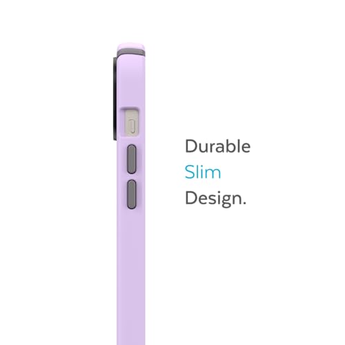 Image of Speck iPhone 14 Pro Max Case - Drop Protection, Scratch Resistant, Built for MagSafe Slim Phone Case for 6.7 Inch iPhones 14 Pro Max - Anti-Fade Case - Presidio2 - Spring Purple /Cloudy Grey /White