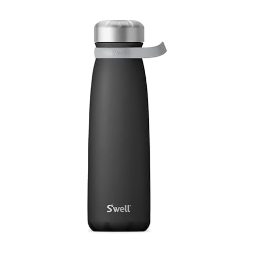 S'well Stainless Steel Traveler With Handle, 40oz, Onyx, Triple Layered Vacuum Insulated Containers Keeps Drinks Cold for 60 Hours and Hot for 20, BPA Free, Easy Carrying On the Go