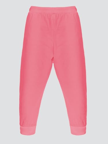Image of KiddoPanti 100% Cotton Track Pants for Boys & Girls | Soft Single Jersey Fabric | Elastic Waist with Drawcord | Full Length with Rib Hem & Pockets | Joggers for Kids